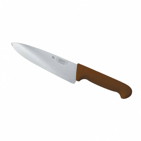 Шеф-нож PRO-Line 20 см, коричневая пластиковая ручка, P.L. Proff Cuisine KB-3801-200-BR201-RE-PL