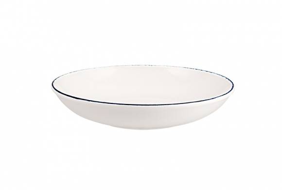 Тарелка глубокая 1300 мл 250 мм фарфор Banquet Retro Bonna E101BLM25CK синий край