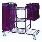 Тележка для горничной ТР3 ОЛДАК разборная, 4 полки, 2 мешка 135л/75л Тележка для горничной ТР3 ОЛДАК разборная, 4 полки, 2 мешка 135л/75л