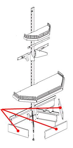 Комплект панелей торцевых нижних 600 Н МХМ Купец 694535.082-03