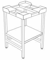 ППУ Подставка с полкой усиленная 800*500*850