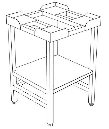 ППУ Подставка с полкой усиленная 800*500*850