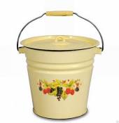 Ведро 12л эмалированное с крышкой, цвет в ассортименте 1с28с /4/
