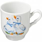 Кружка «Гусята», фарфор, 220мл, D=74,H=80мм, белый 9С1103