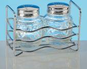 Набор для специй Luxstahl «Волна» 2 предмета на подставке кт107 Набор для специй Luxstahl «Волна» 2 предмета на подставке кт107