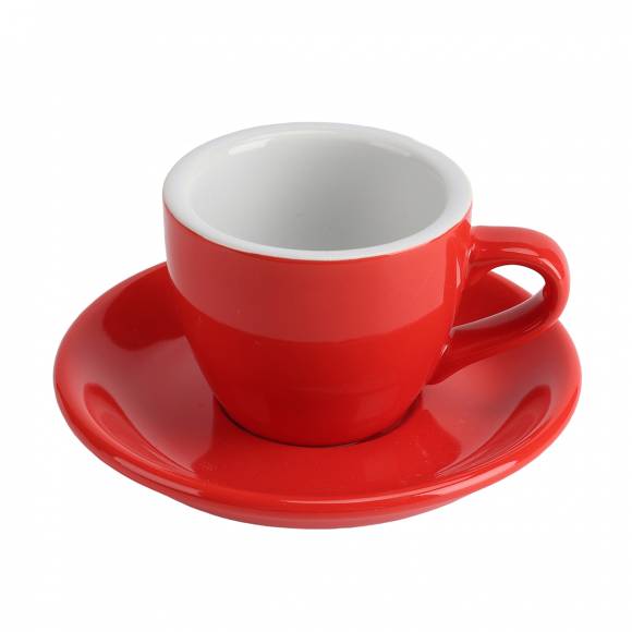 Кофейная пара 80мл красный цвет Barista  P.L. HJ13083-80SET-185C/6/