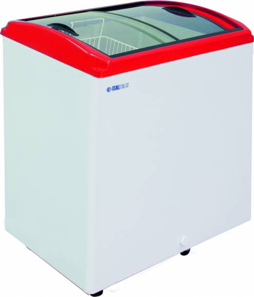 Ларь морозильный с гнутым стеклом Italfrost ЛВН 200 Г (СF 200 C) 3 корзины (красный)