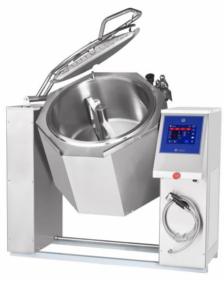 Котел пищеварочный опрокидывающийся Абат КПЭМ-100-ОМП с миксером, USB Котел пищеварочный опрокидывающийся Абат КПЭМ-100-ОМП с миксером, USB