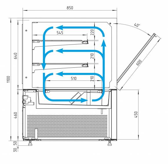 Витрина холодильная кондитерская КС84-110 VV 0,9-1 9005