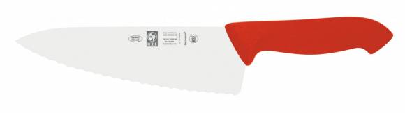 Нож поварской 200/330 мм. Шеф красный с волн. кромкой HoReCa Icel 28400.HR60000.200
