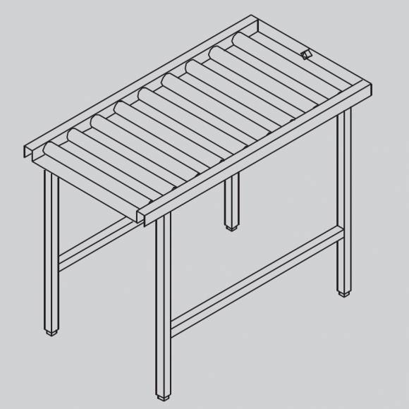 Стол для чистой посуды DIHR LC 96/C роликовый Стол для чистой посуды DIHR LC 96/C роликовый