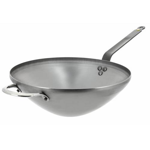 Сковорода WOK 400мм индукция De Buyer "Mineral B" 5618.40 63156