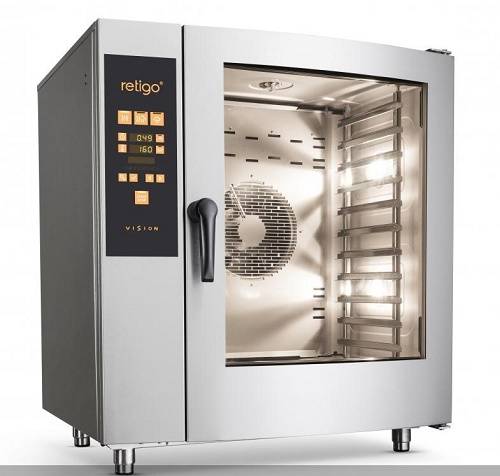 Пароконвектомат газ Retigo O1011IGC VISION II инжектор 10 уровней GN1/1, автомойка