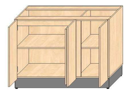 RD2 МОБ (п) - Модуль-основа базовая с дверями и внутренними полками ПРИСТЕННАЯ 1200х700х862