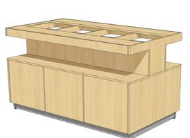 RD2 МОБ (п) - Модуль-основа базовая с дверями и внутренними полками ПРИСТЕННАЯ 1200х700х862