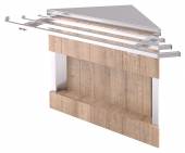 Прилавок угловой внешний), RU10A90 (700x990x860  материал столешницы: нержавеющая сталь