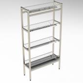 Стеллаж для сушки тарелок 4-х уровневый 700*300*1700 (НЕРЖ)