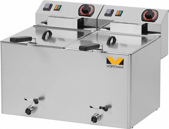 Фритюрница 5л+5л Vortmax F2 Е R5 с кранами