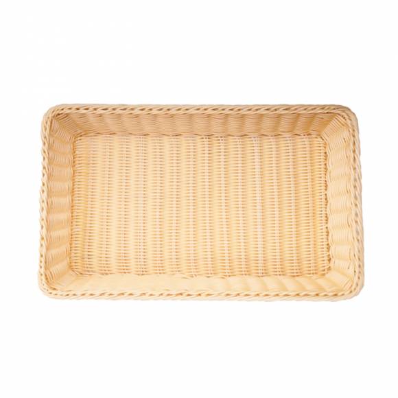 Корзина для хлеба прямоугольная 530х320х90мм полиротанг 68434