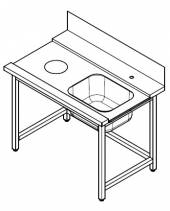 Стол предмоечный Vortmax серии СПМП-1200/770-п