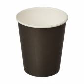 Стакан бумажный 250мл Черный туба 50шт. /20/