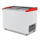 Ларь морозильный с наклонным гнутым стеклом Frostor Gellar FG 350 E v25 красный