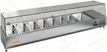 Витрина холодильная настольная Hicold VRX 1400 вместимость 6хGN1/3
