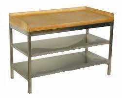 СП2ПМР Стол производственный для мучных работ 1300*800*850мм с 2-мя полками, 3-мя бортами СП2ПМР Стол производственный для мучных работ 1300*800*850мм с 2-мя полками, 3-мя бортами