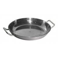 Сковорода 400х55мм нерж. тройное дно Luxstahl с двумя ручками [101709]