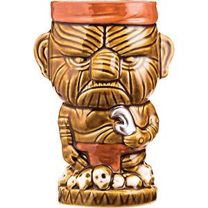 Стакан для коктейля 450мл Tiki Mornsun керамика MZJ0051 коричневый Стакан для коктейля 450мл Tiki Mornsun керамика MZJ0051 коричневый