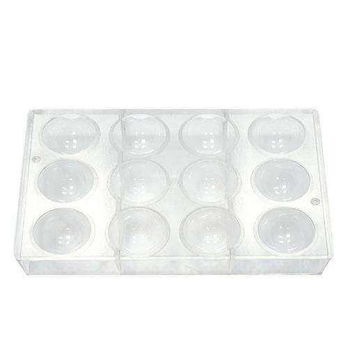 Форма для шоколада Полусфера поликарбонат 12 ячеек (d5/h2,5) прозрачная 73038032