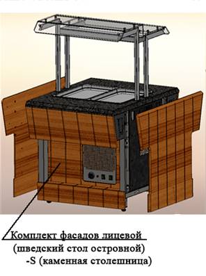 Комплект фасадов лицевой Refettorio (шведский стол островной) 1500-S/S2