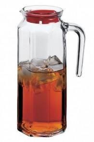 Кувшин 1,0л с красной крышкой Кошем Pasabahce-завод Бор 80051/6/