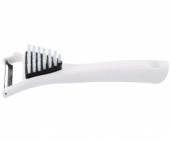 Овощечистка 5/17,5 см. с плавающим лезвием и щеткой, белая нерж. с пластик. ручкой FM 48239 Овощечистка 5/17,5 см. с плавающим лезвием и щеткой, белая нерж. с пластик. ручкой FM 48239