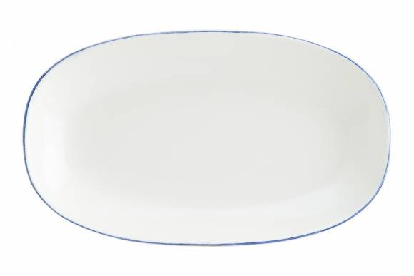 Блюдо овальное 240*140 мм фарфор Gourmet Retro Bonna E101GRM24OKY синий край