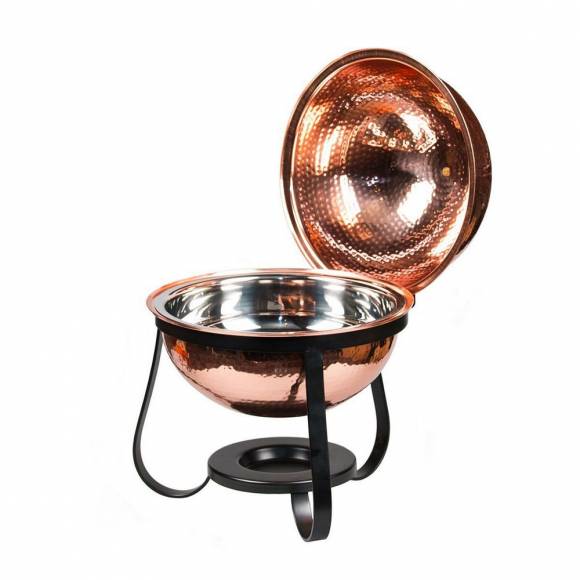Чафиндиш (мармит) с медным покрытием 3 л + подставка, нержавейка, P.L. Proff Cuisine SG-84475(A)