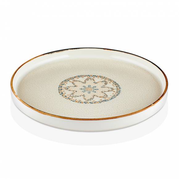 Тарелка круглая с бортом 230мм фарфор,серия Tessera By Bone TN-TS-HL-23-RD /6/