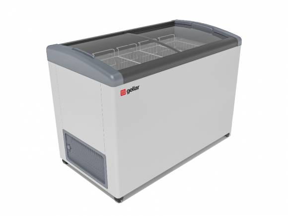 Ларь морозильный с наклонным гнутым стеклом Frostor Gellar FG 400 E серый