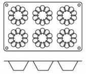Форма сил.для зам.и вып. "Бриоши" 6 порц. d=79 h=37 мм SF034/S Форма сил.для зам.и вып. "Бриоши" 6 порц. d=79 h=37 мм SF034/S