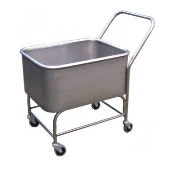 Тележка-бак для прачечной ТП26.2 ОЛДАК нерж. 80л, г/п 100кг, с ручкой