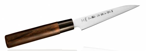 Нож для овощей и фруктов Tojiro ZEN 90мм сталь VG-10 3 слоя, рукоять дерево FD-561