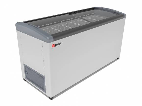 Ларь морозильный с наклонным гнутым стеклом Frostor Gellar FG 600 E красный