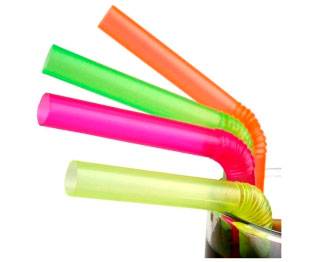 Трубочка для коктейля 0,8х24см цветная с гофрой Джамбо 500шт/уп  51101 /10/