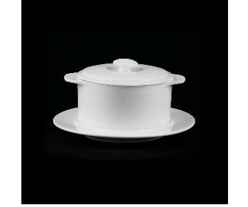 Горшок 300мл с крышкой без блюдца Chan Wave (Classic) Ivory LQ-Q2210 фк0395.