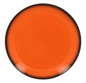 Тарелка плоская круглая 240мм RAK Porcelain Lea фарфор оранжевый с каймой LENNPR24OR /12/