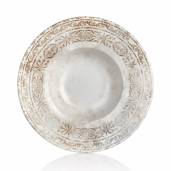 Тарелка глубокая 400 мл 25 см,фарфор Antico By Bone AN-ZT-25-CK /6/
