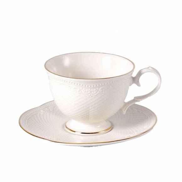 Кофейная пара 100 мл, фарфор, Aristocrat Gold Noble 313607/313017-Gold /6/