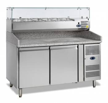 Стол холодильный для пиццы с витриной Tefcold PT1200