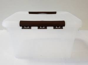 Контейнер 6л 300*230*120мм с коричневым зажимом MG 1707 55428 /1/12/