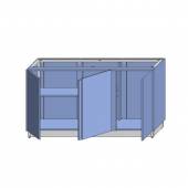 МОБ-Д 1400х700х860 серия RD1 Каркас с обшивкой ЛДСП, двери, 2-е внутр.полки